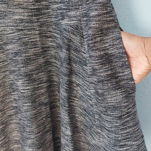 Madewell Anywhere Tweed Fix & Flare Mini Dress with Faux Leather Trim Size 8 - Picture 8 of 10